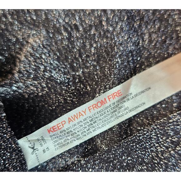 Free people size LG sheer shimmery black layering top long sleeve see through - Picture 5 of 7